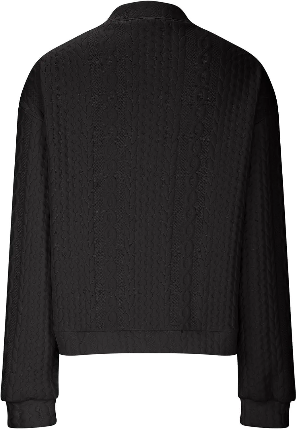 2024 Womens Short Winter Coats Dressy Casual Full Zip Up Petite Jackets Trendy Fashion Jacquard Sweater Cardigan Plus Size
