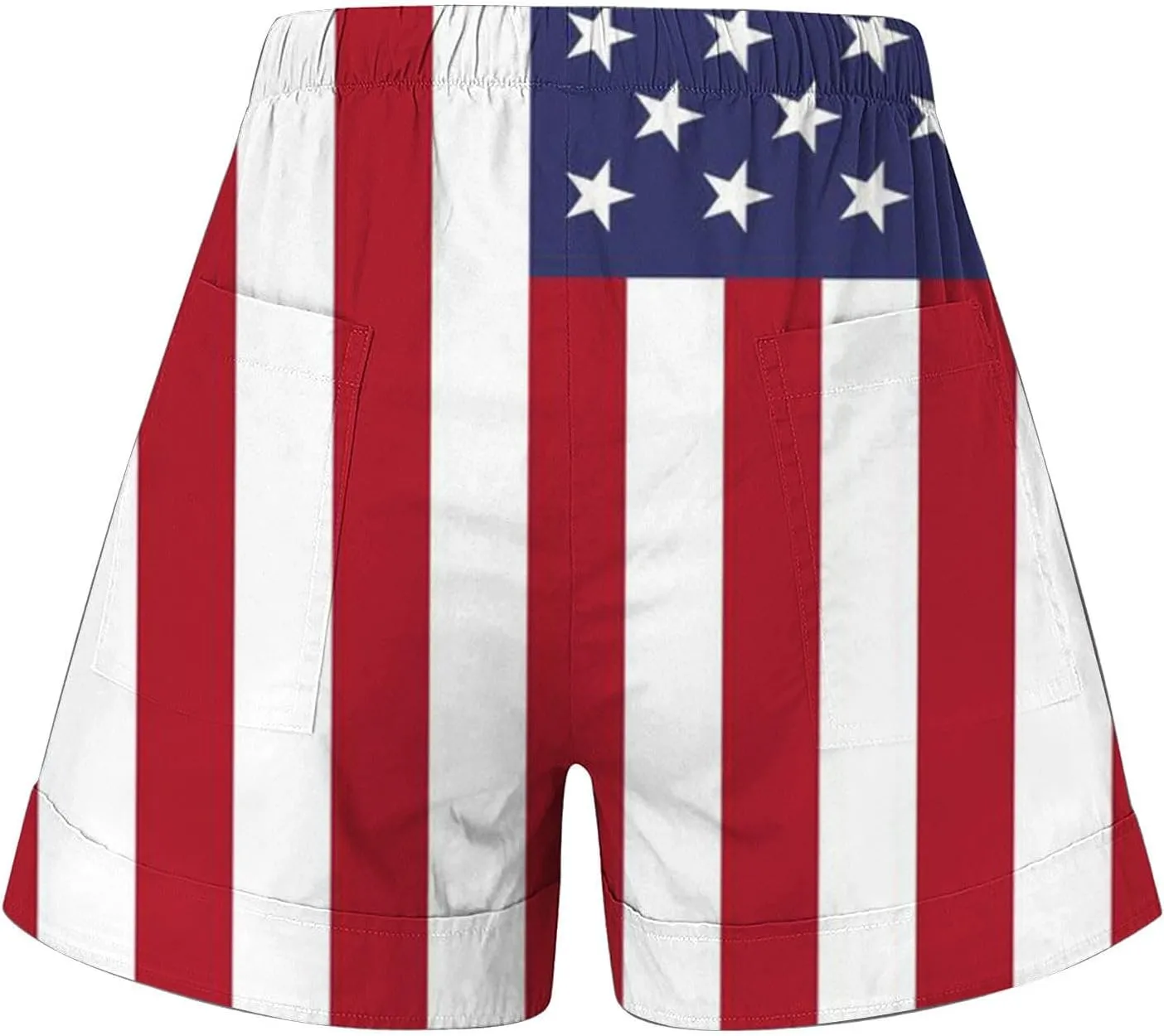 Biker Shorts Cotton Casual Striped Shorts Pocket Pants Biker Shorts White Shorts for Woman White Jean Shorts