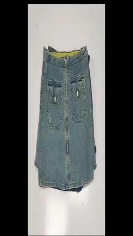 Biker style denim Midi / Mini Skirts