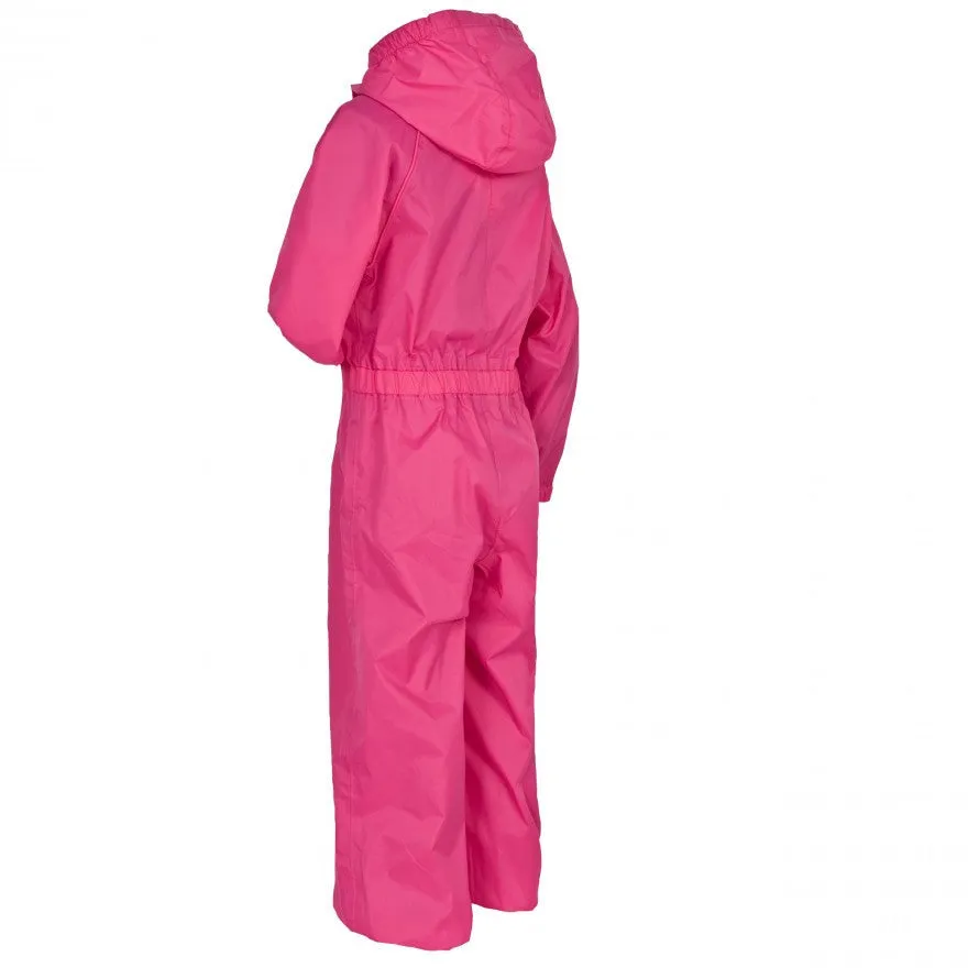 Button Waterproof Babies' & Childs' Unpadded Rain Suit in Pink