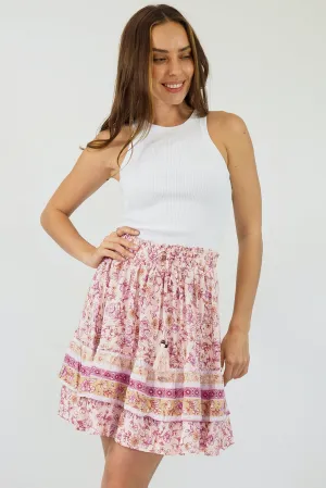Delphine Skirt- Pink/Yellow
