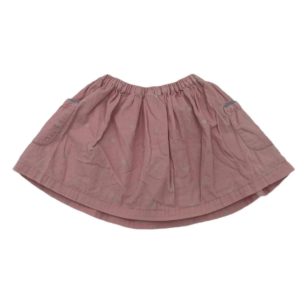 ElastIc Waist Corduroy Skirt / Polka Dots