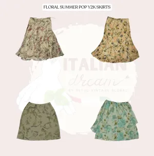 Floral Summer Pop Y2K Skirts