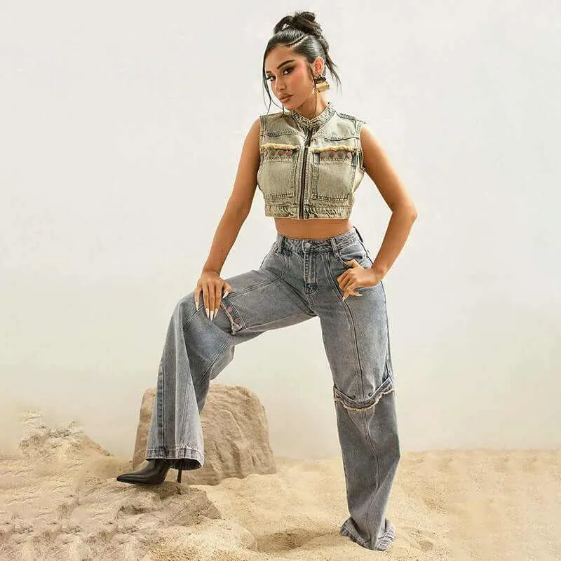 Glow Chic's Y2K Baggy Wide-Leg Jeans