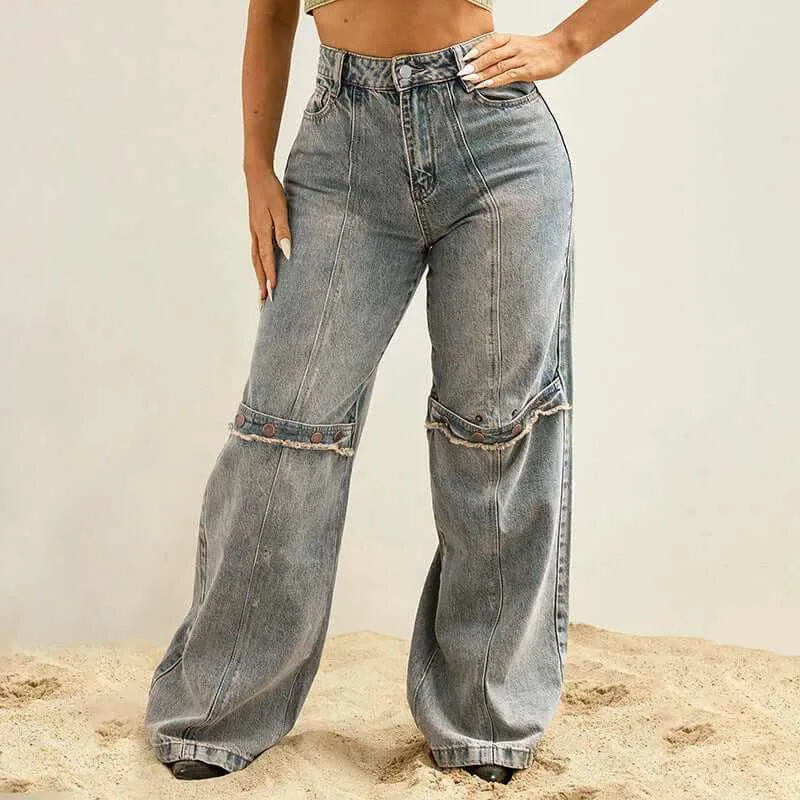 Glow Chic's Y2K Baggy Wide-Leg Jeans