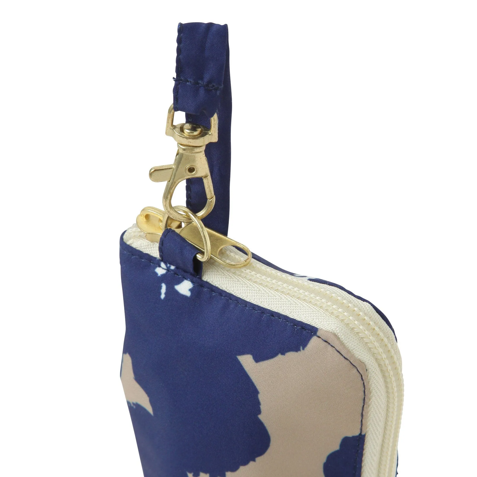 Hana Print Compact Umbrella Navy