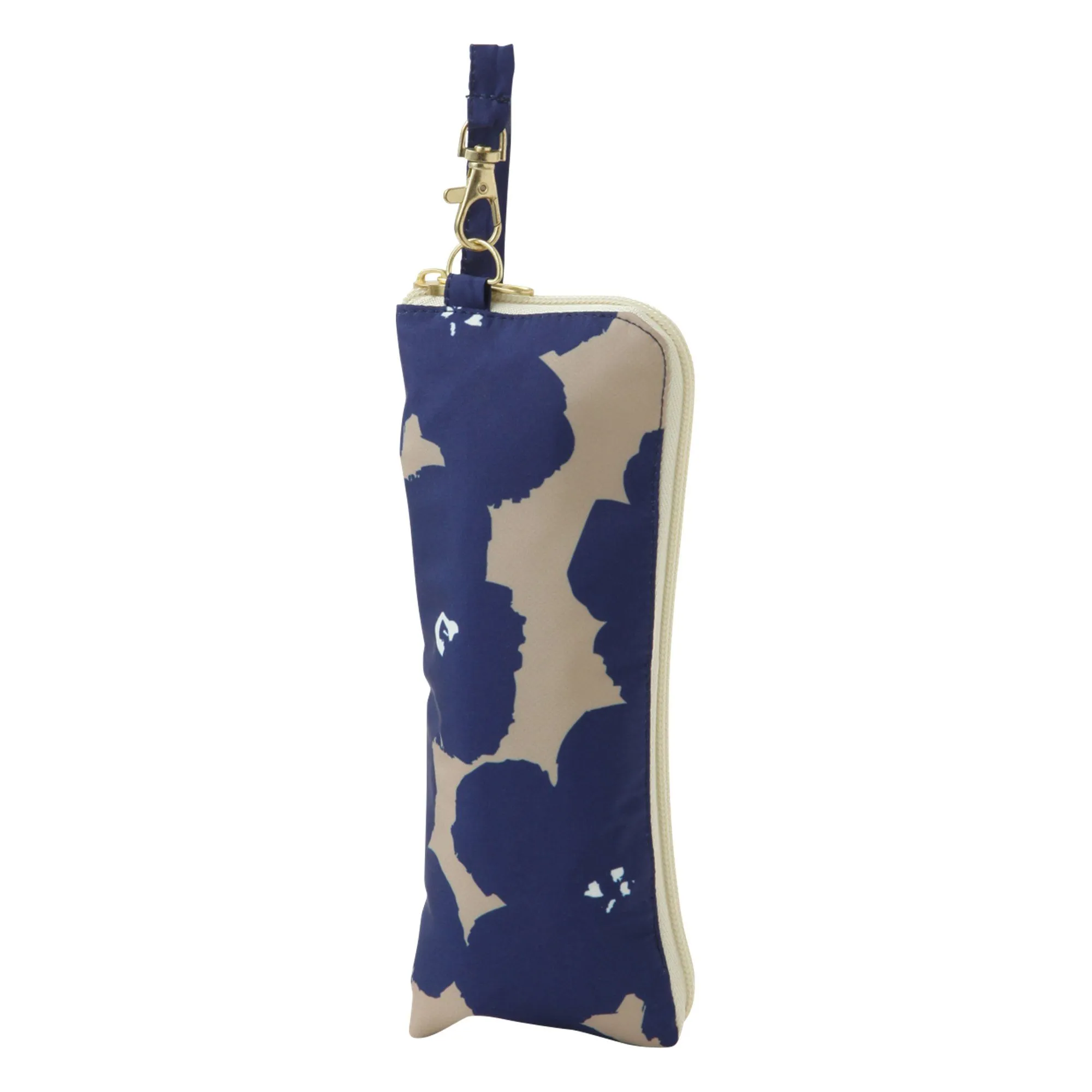 Hana Print Compact Umbrella Navy
