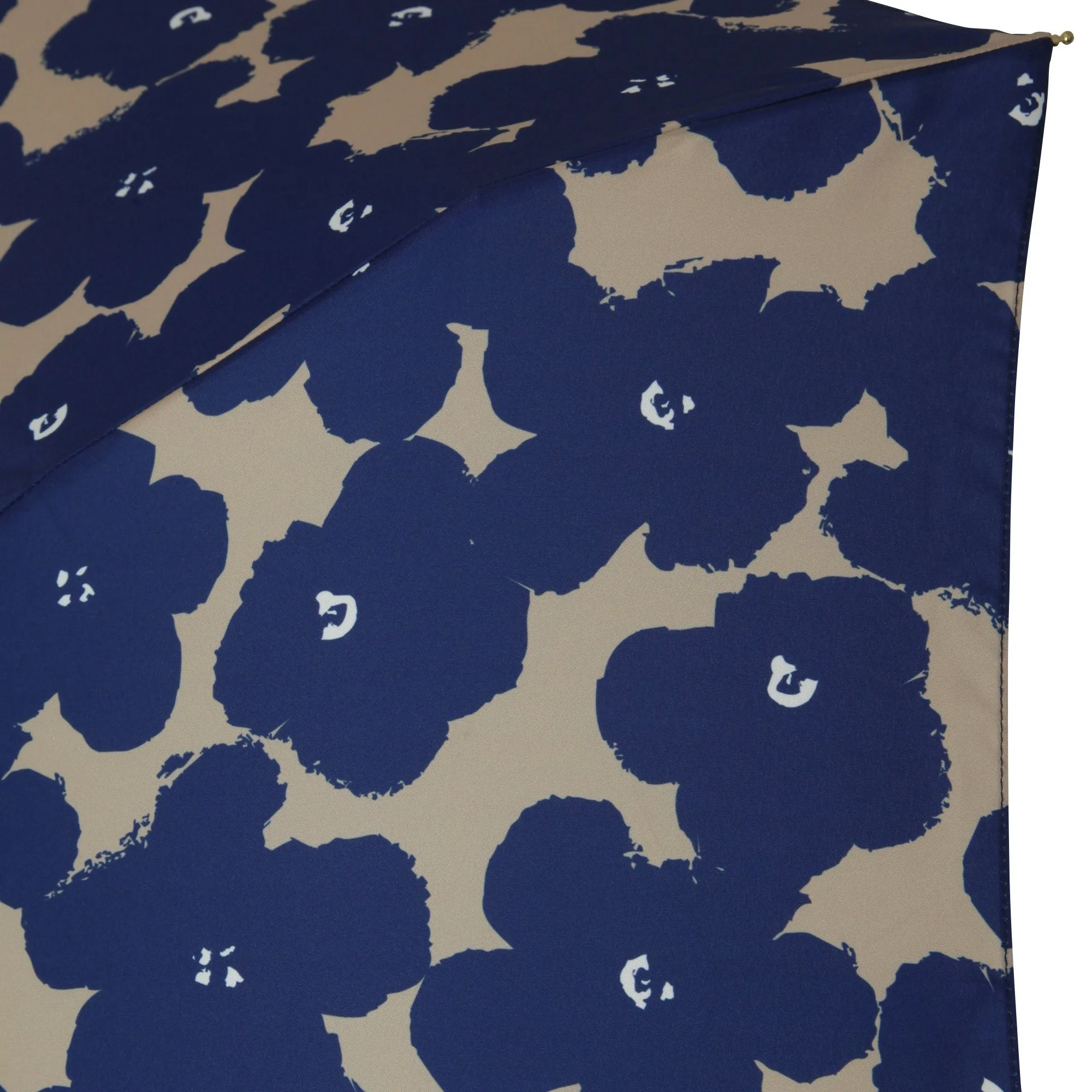 Hana Print Compact Umbrella Navy