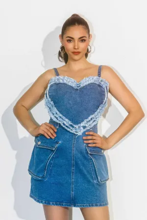 Heart Denim Dress