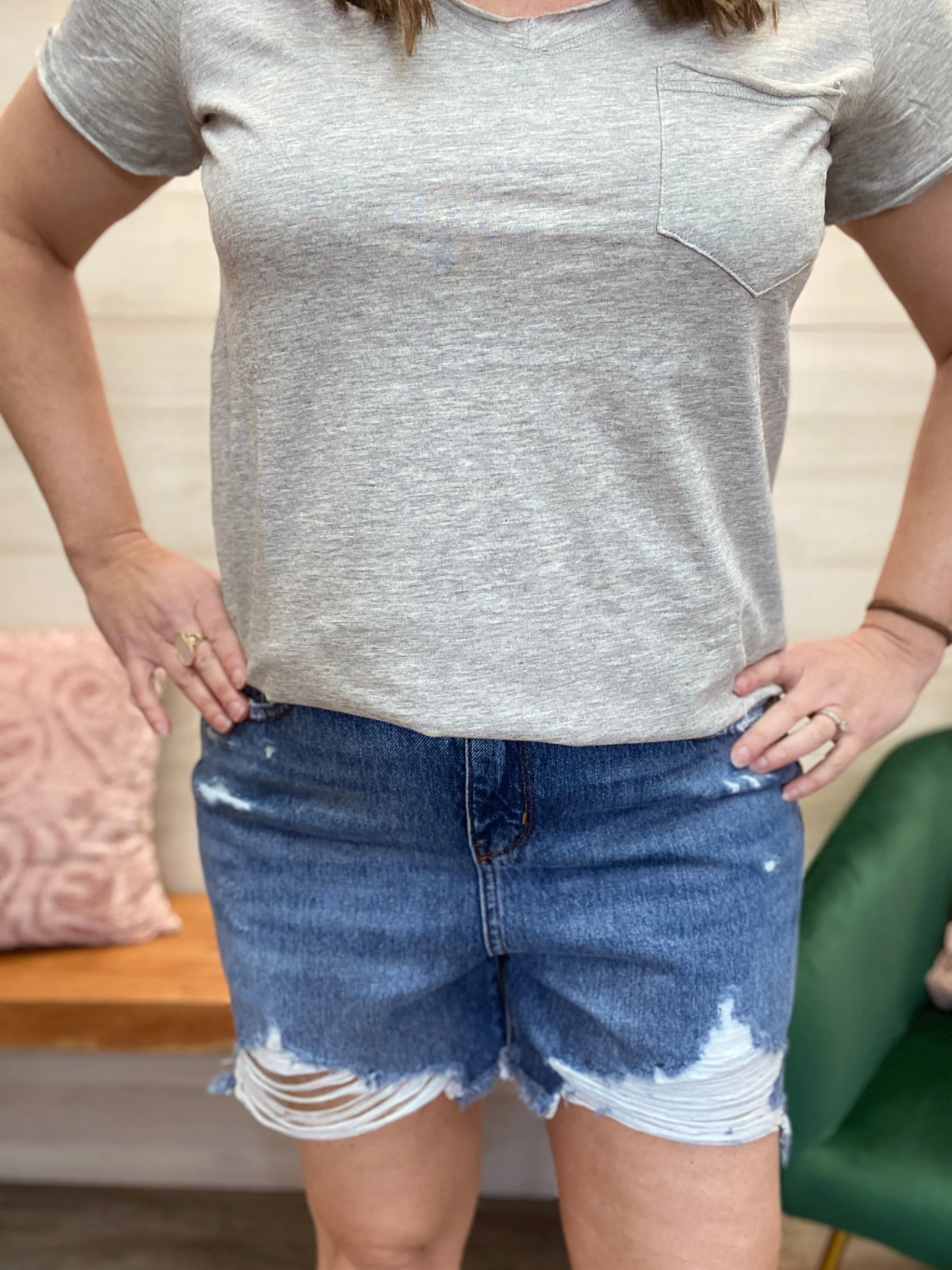 Judy Blue High Waist Magic Destroy Shorts