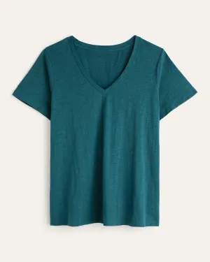 Michelle Soft Cotton Tee | Quetzal Green