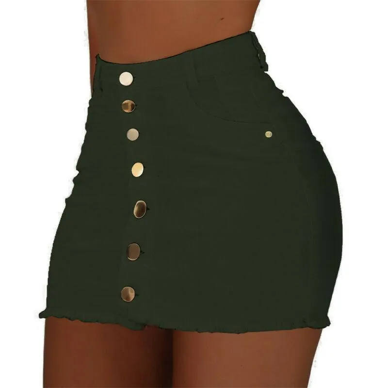 Mini Skirts Strench High Waist for Women
