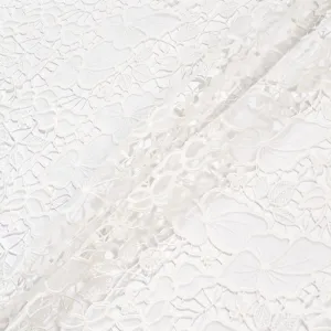 Off-White Floral Embroidered Organza