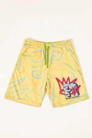 RASTAH TELEVISION PRINTED SHORTS