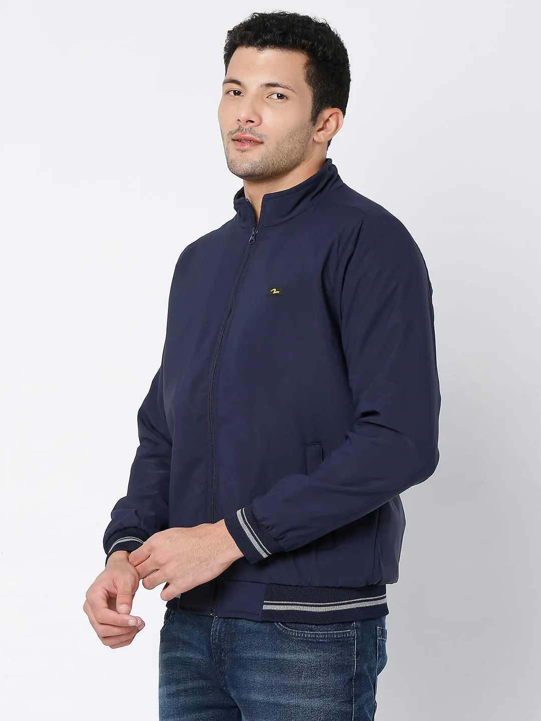 Spykar Denim Polyester Full Sleeve Casual Jacket For Men