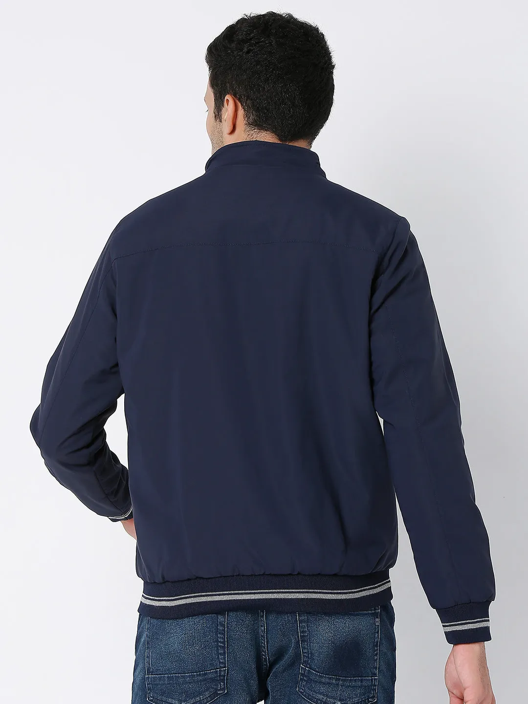Spykar Denim Polyester Full Sleeve Casual Jacket For Men