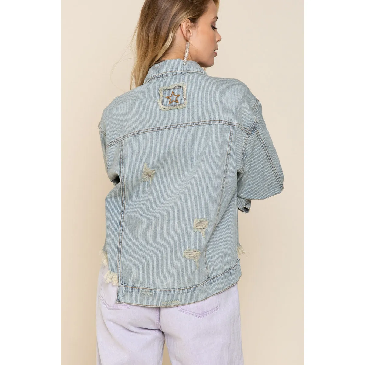 Striped Denim Jacket