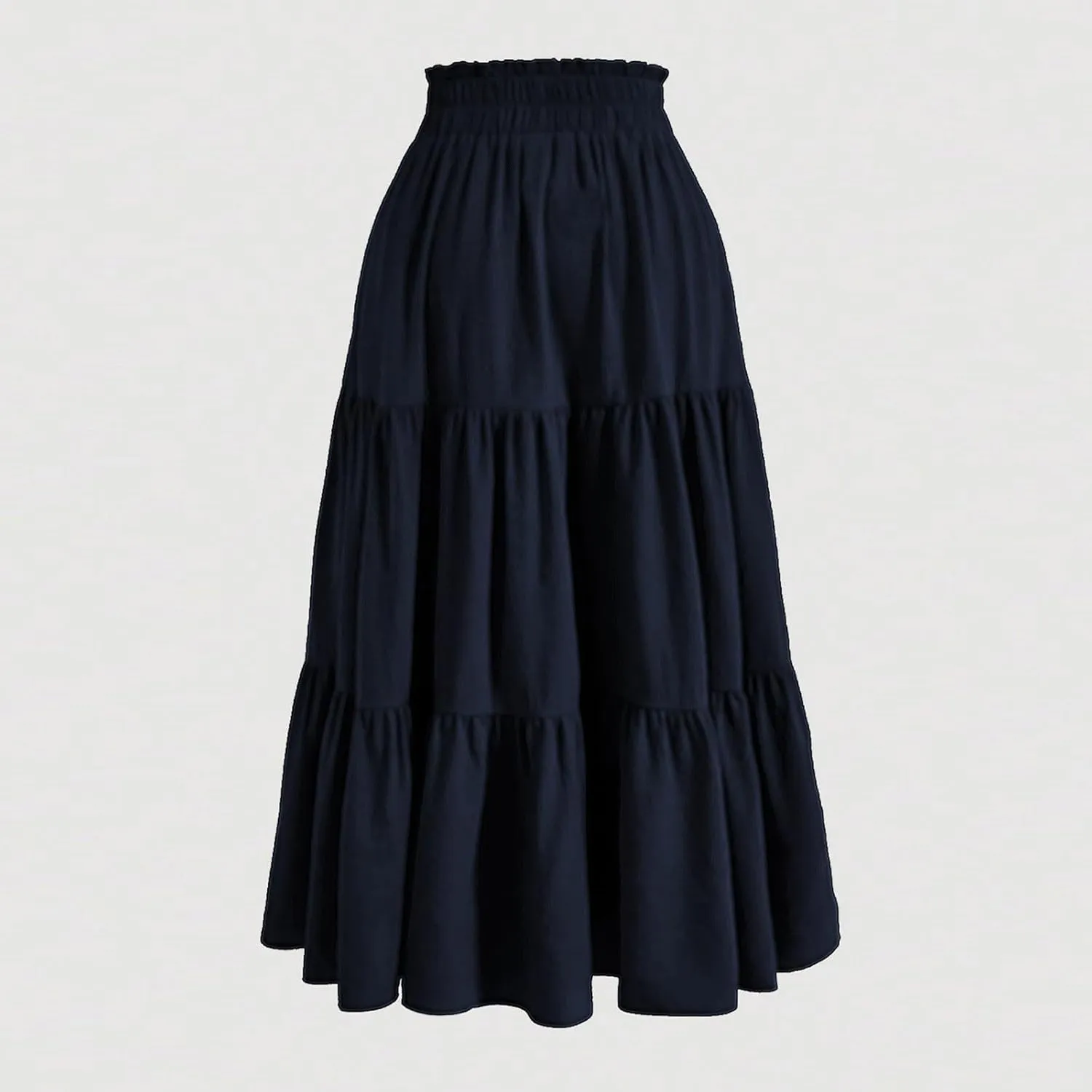 Summer Skirts for Women 2025 Vacation Boho Floral Tiered Maxi Skirt Drawstring High Waisted Flowy Ruffle A Line Skirt
