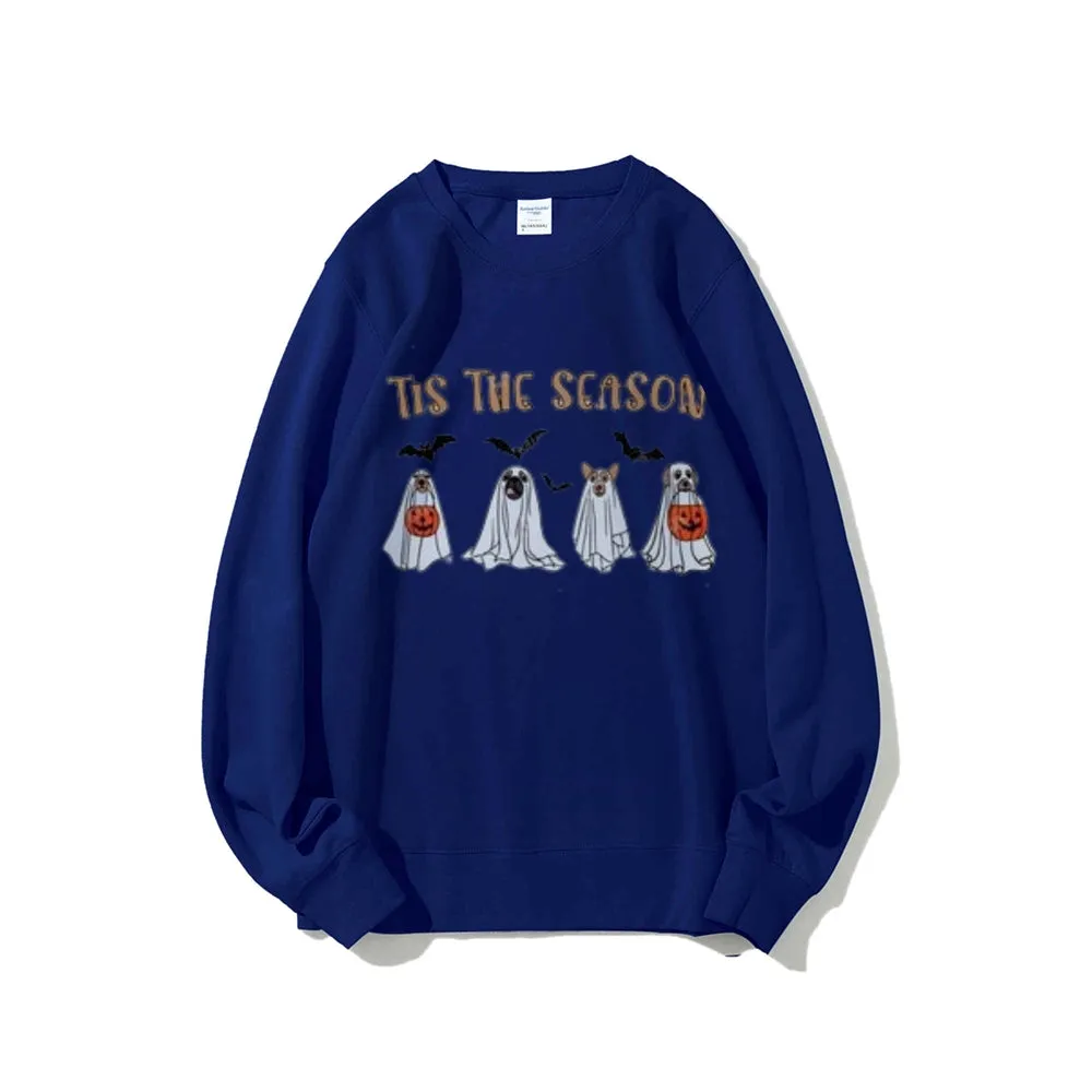 Tis The Season Women Ghost Graphic Sweatshirts
