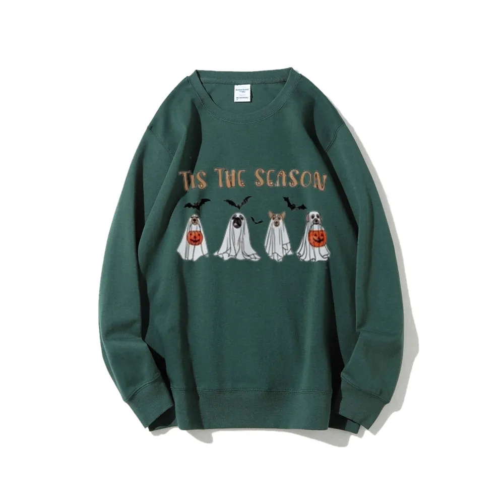Tis The Season Women Ghost Graphic Sweatshirts