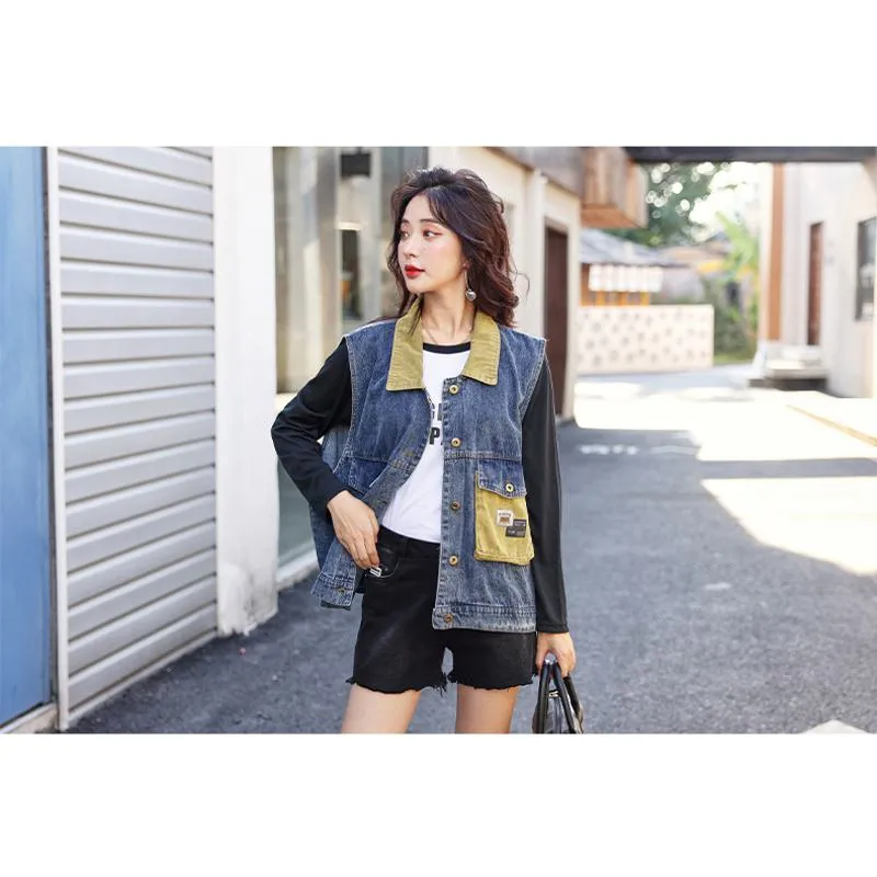 Versatile Casual Retro Plus Loose Fit Denim Jacket