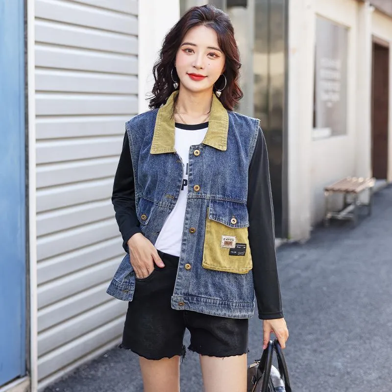 Versatile Casual Retro Plus Loose Fit Denim Jacket