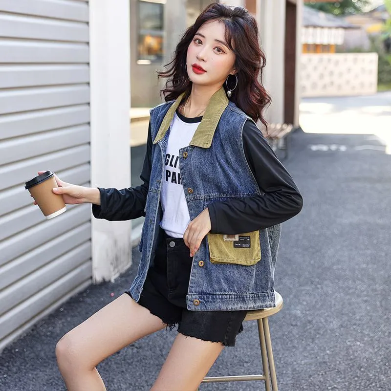 Versatile Casual Retro Plus Loose Fit Denim Jacket