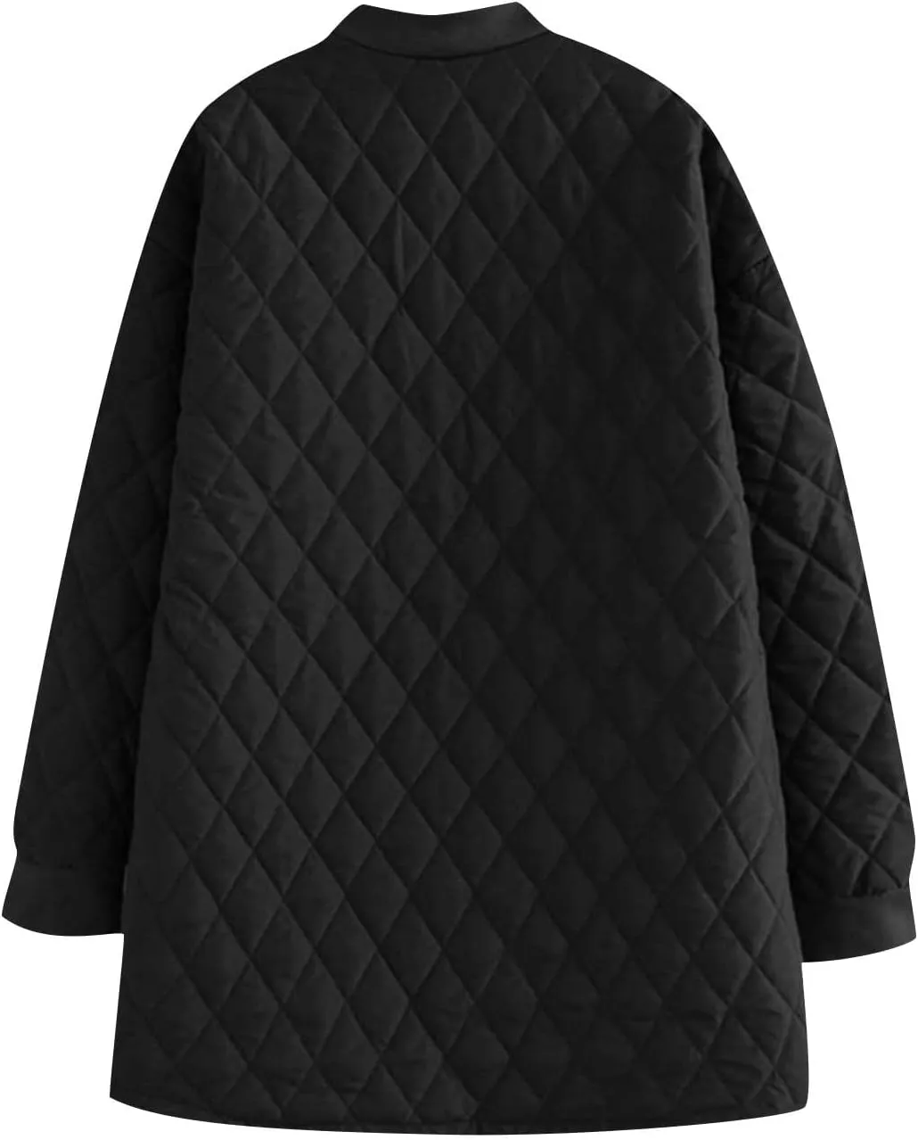XUNRYAN Womens Casual Quilted Lightweight Puffer Jackets 2023 Packable Winter Warm Down Coat Long Jackets Outdoor Overcoat