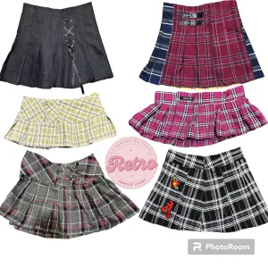 Y2k office girl micro/ mini skirts